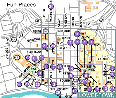 Lowertown Fun Map